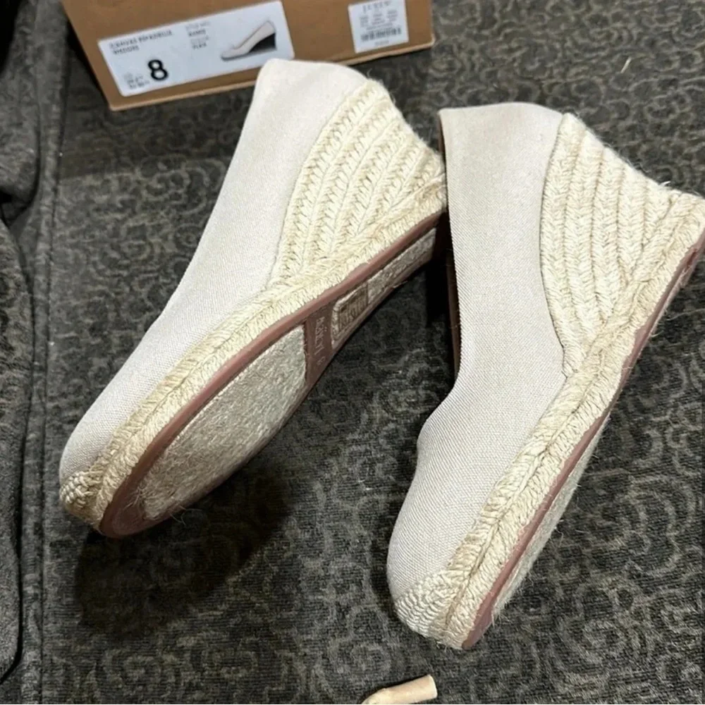 J. Crew Cream Espadrille Wedges with Cushioned Insole